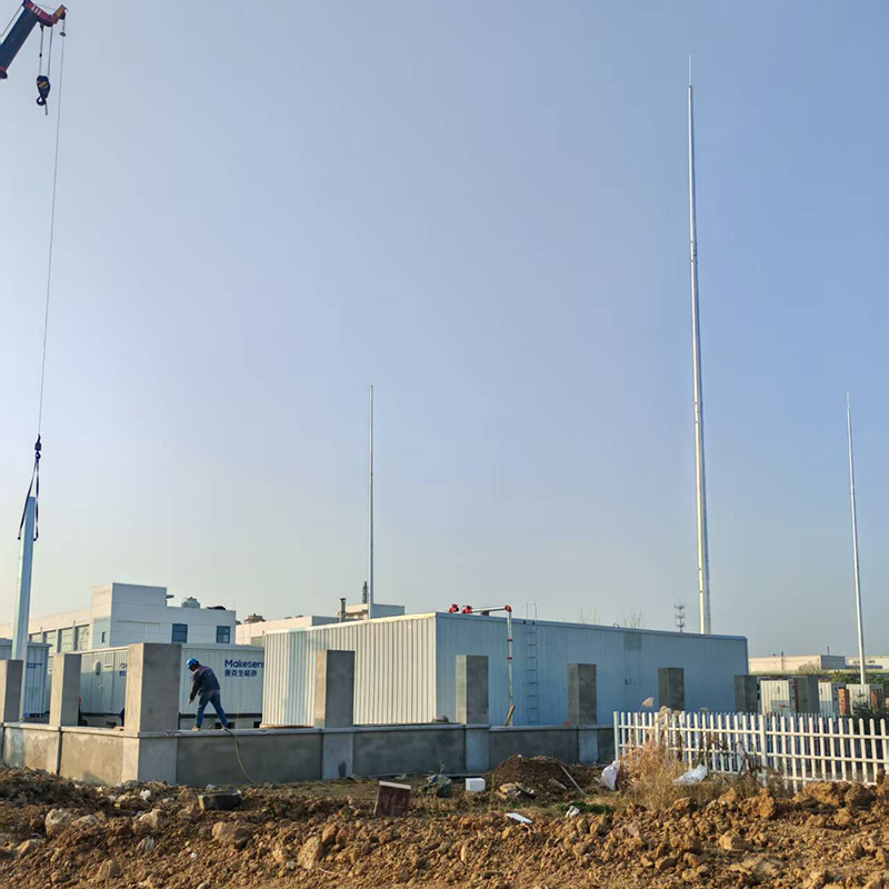 江蘇南通某工業(yè)廠區(qū)環(huán)形避雷塔安裝